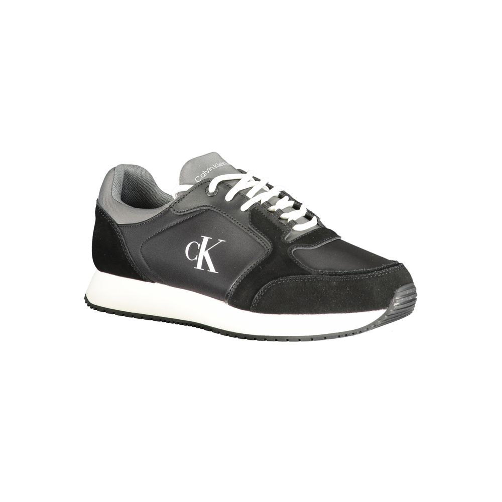 Calvin Klein Schwarzes Leder Herren Sneaker