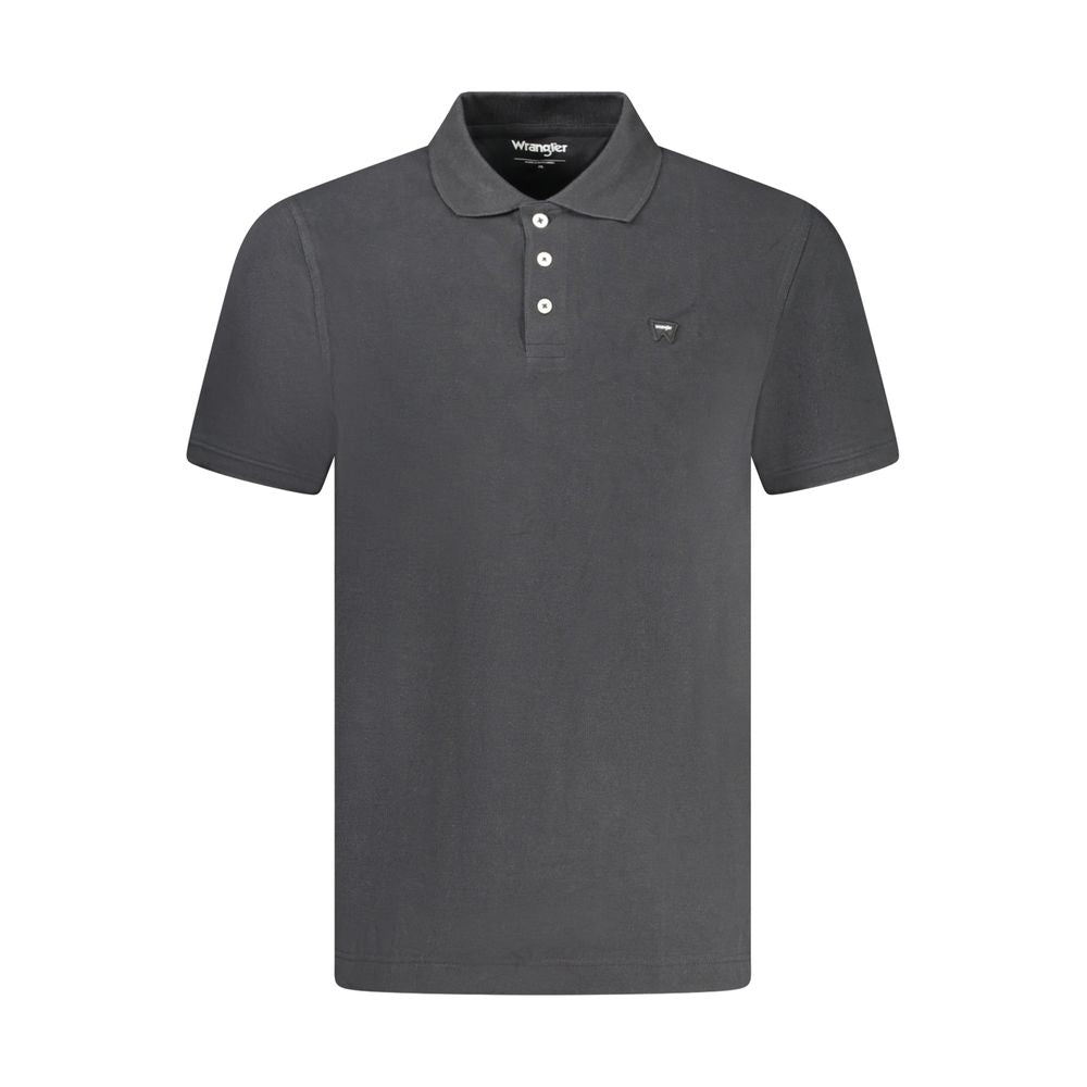 Wrangler Schwarzes Baumwoll-Poloshirt