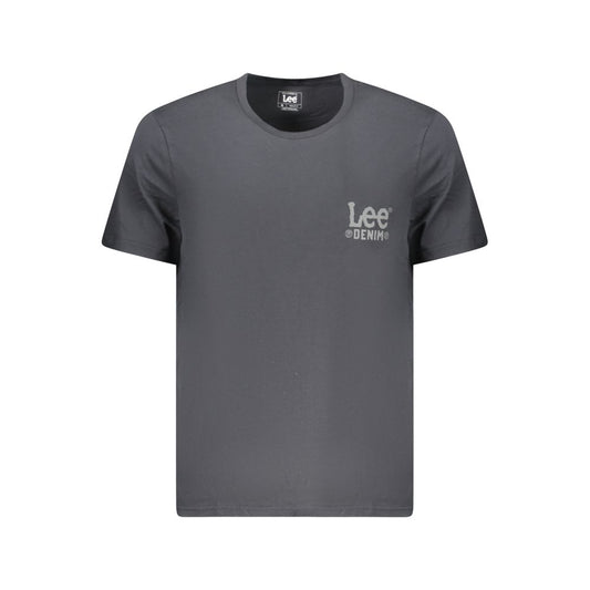 Lee Schwarzes Baumwolle Männer T-Shirt