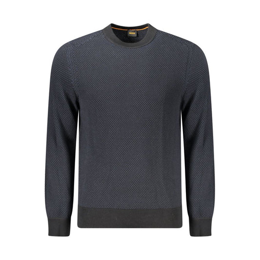 Hugo Boss Schwarzer Baumwollpullover für Männer