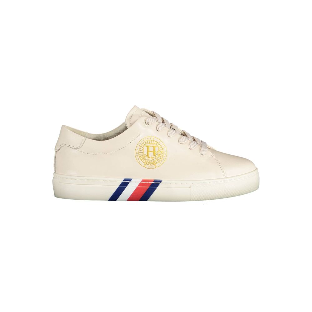 Tommy Hilfiger Beige Leder Damen Sneaker