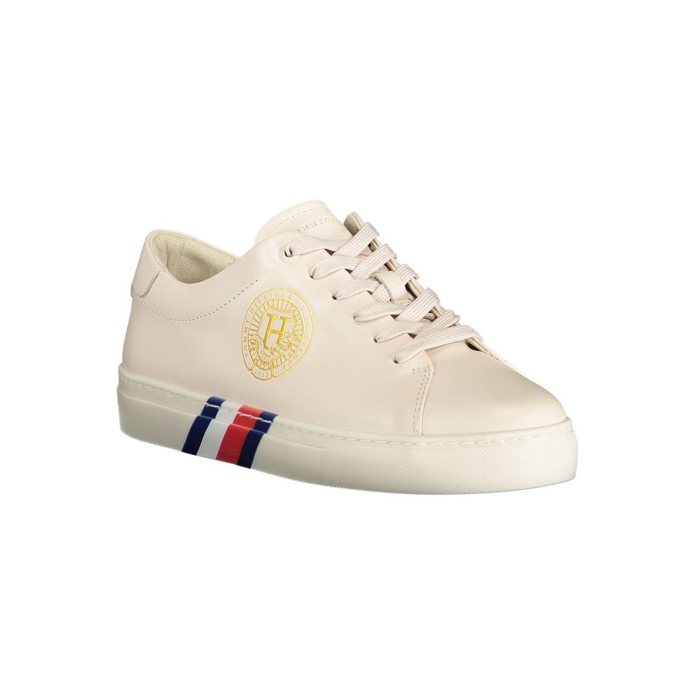 Tommy Hilfiger Beige Leder Damen Sneaker