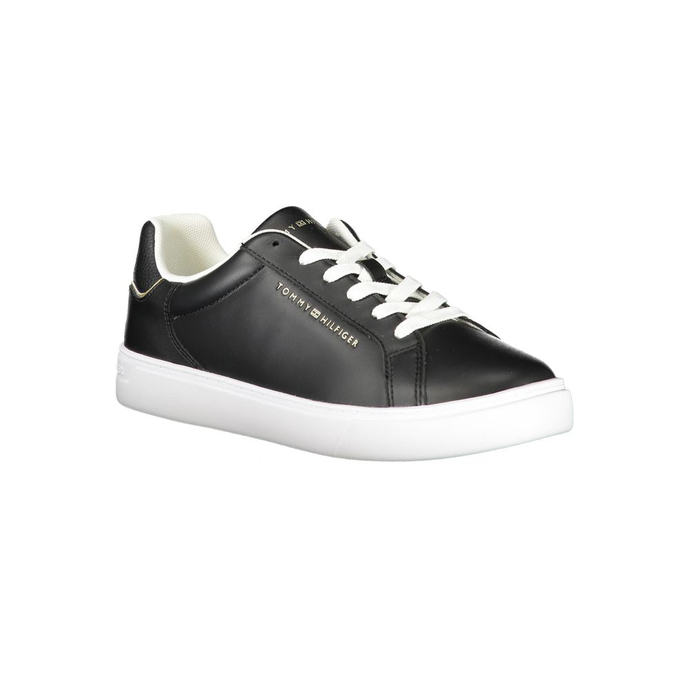 Tommy Hilfiger Schwarzes Leder Damen Sneaker