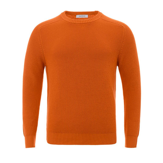 Gran Sasso Italienischer Baumwollpullover Chic Orange