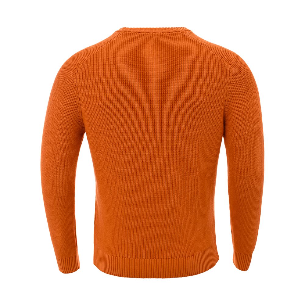 Gran Sasso Italienischer Baumwollpullover Chic Orange