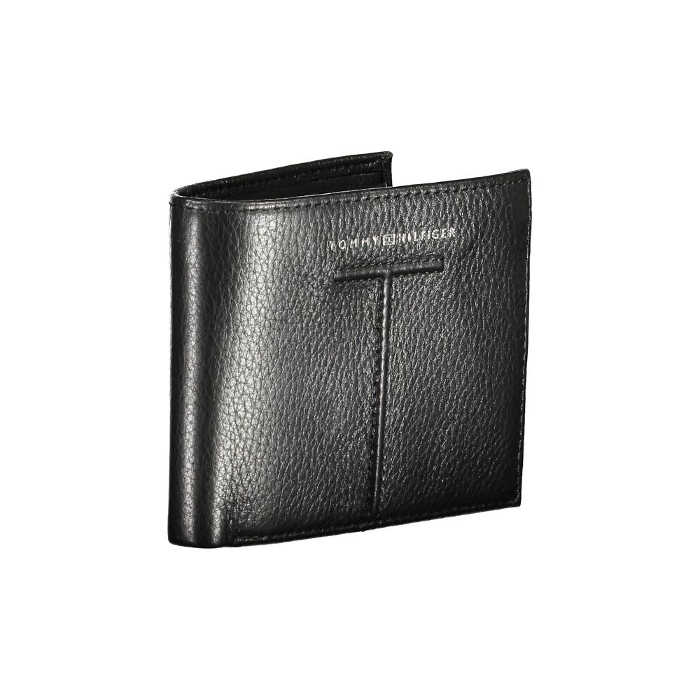 Tommy Hilfiger Schwarzes Leder Herren Portemonnaie