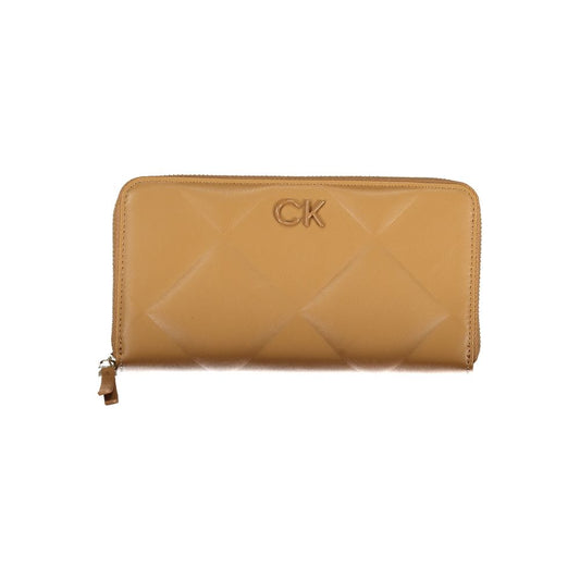 Calvin Klein Elegante braune Polyester-Geldbörse mit RFID-Block