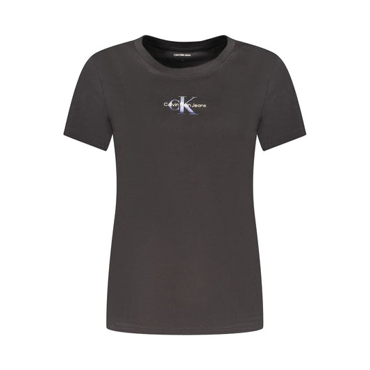 Calvin Klein Schwarzes Baumwoll-T-Shirt für Frauen