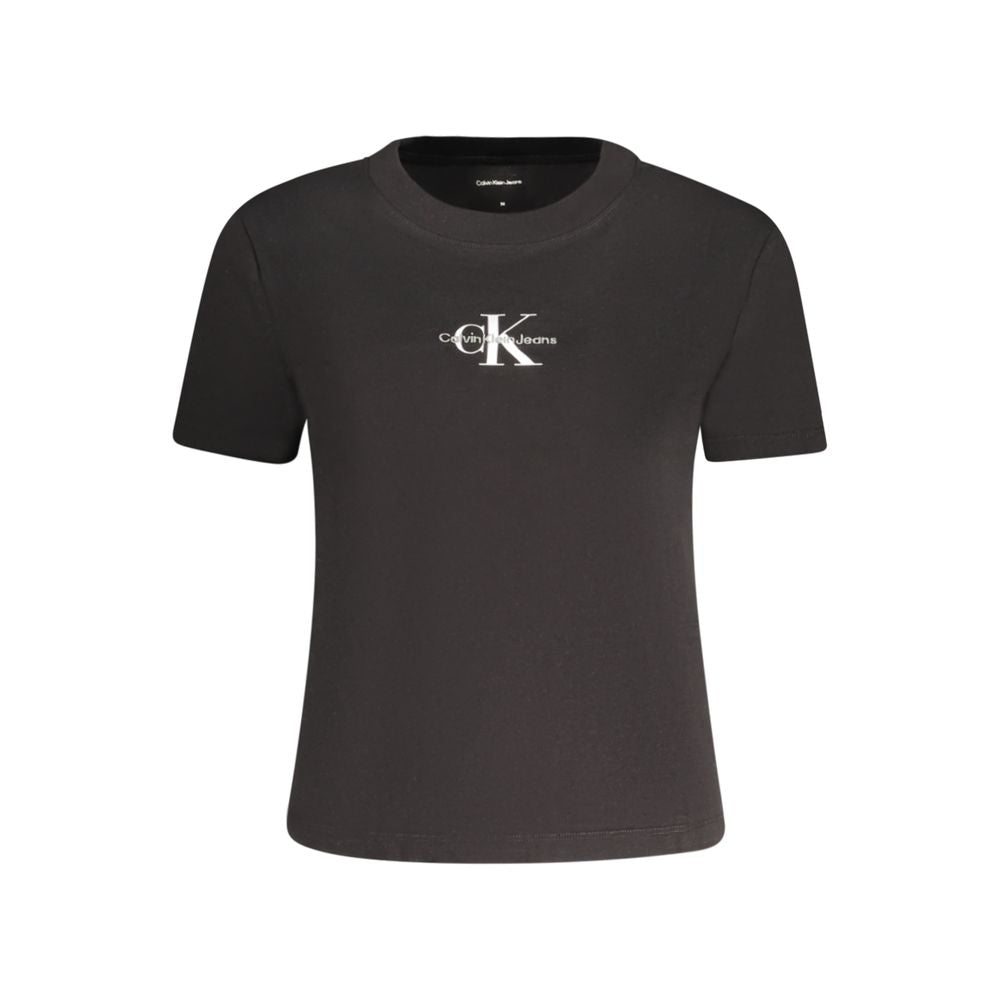 Calvin Klein Schwarzes Baumwoll-T-Shirt für Frauen