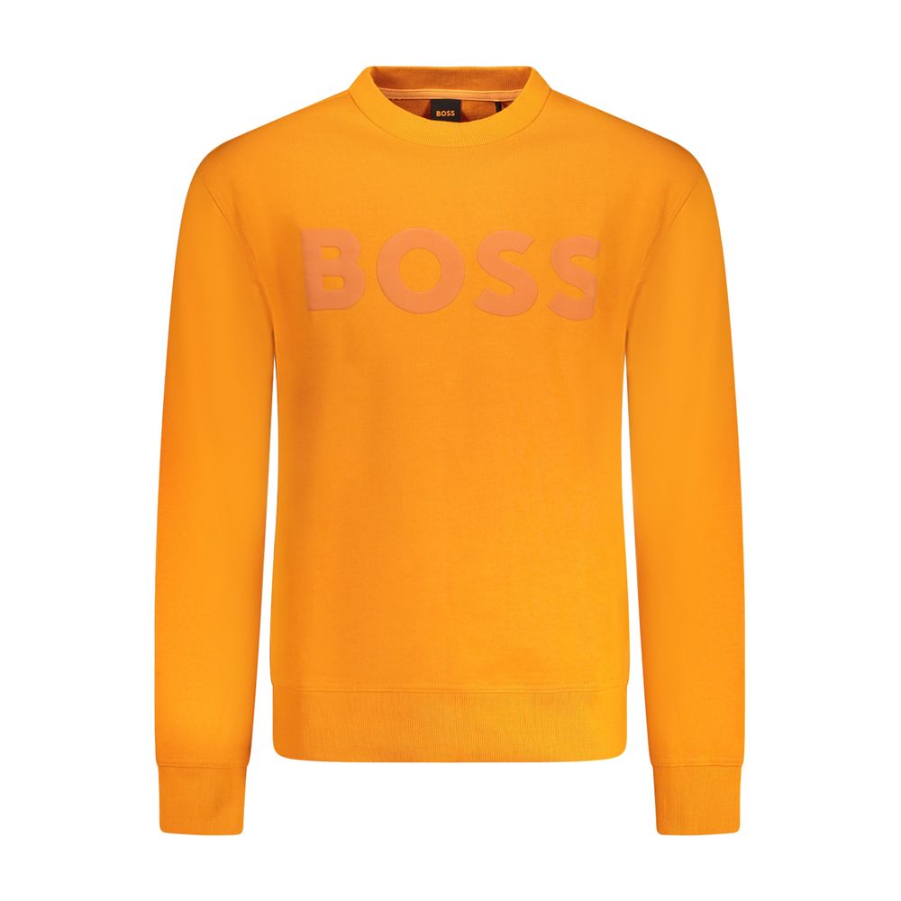 Hugo Boss Orangefarbener Baumwollpullover