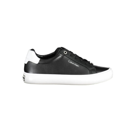 Calvin Klein Schwarzes Leder Damen Sneaker