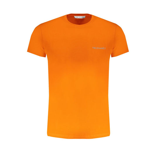 Trussardi Orangefarbenes T-Shirt aus Baumwolle