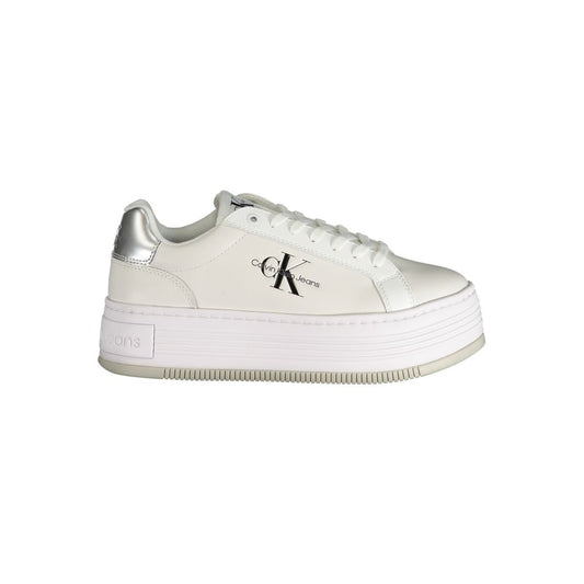 Calvin Klein Sneaker aus weißem Polyester