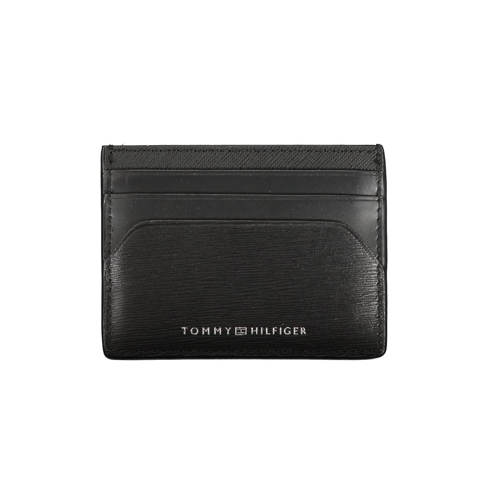 Tommy Hilfiger Schwarzes Leder Portemonnaie