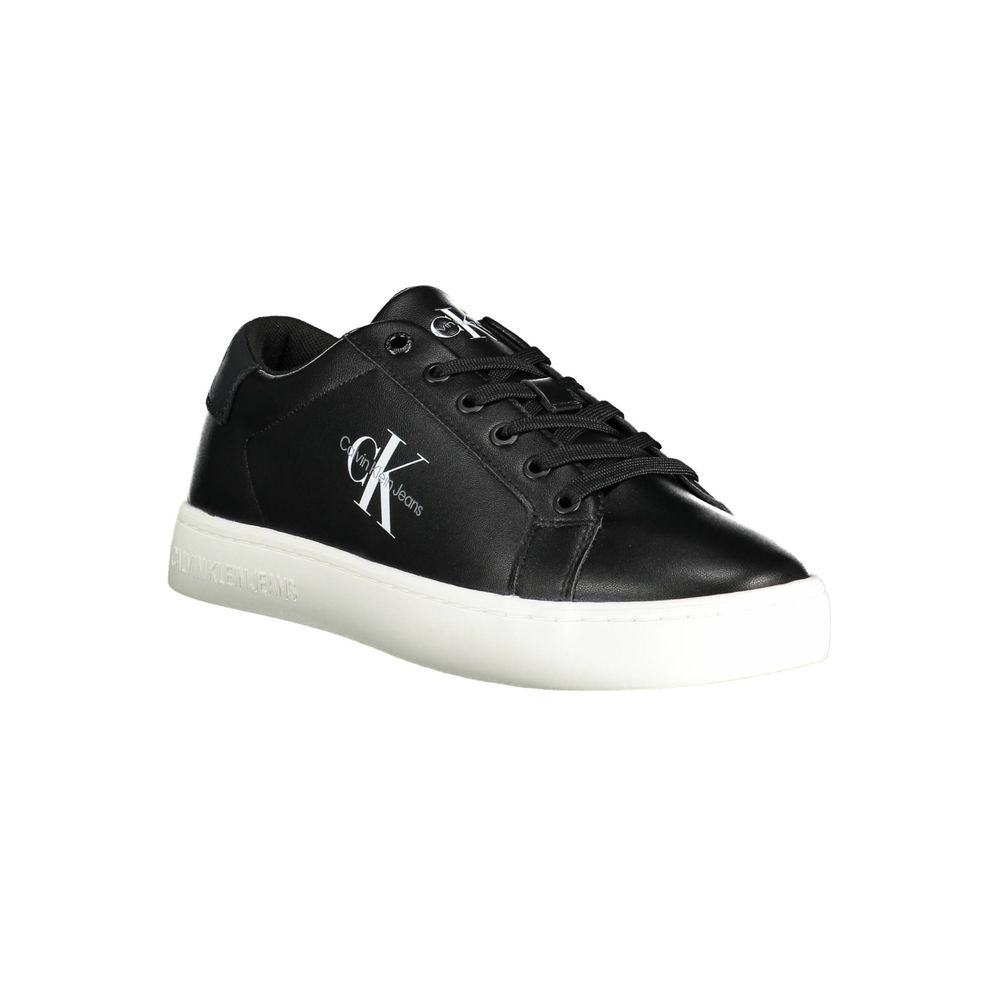 Calvin Klein Schwarzes Leder Herren Sneaker