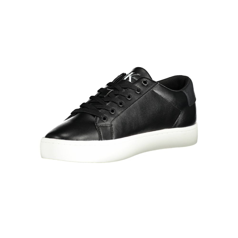 Calvin Klein Schwarzes Leder Herren Sneaker