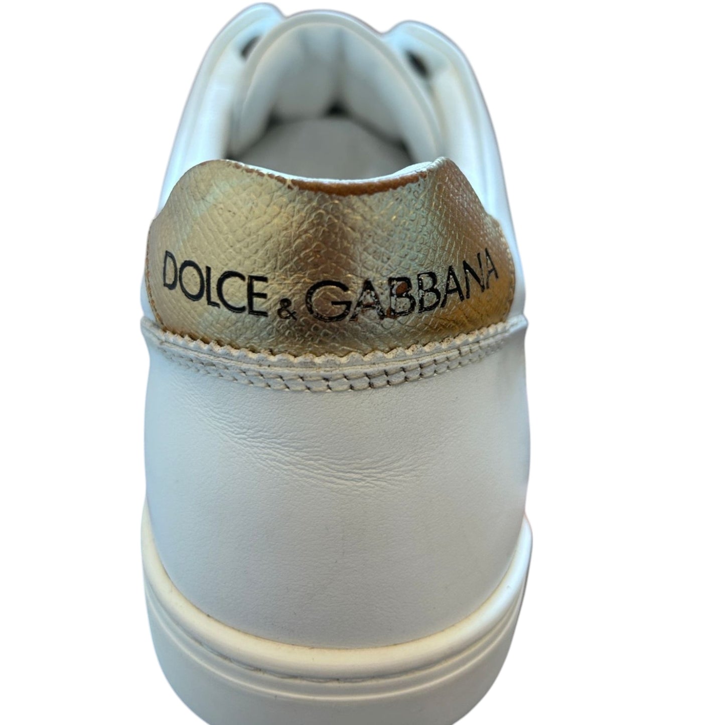 Dolce & Gabbana Weiß Leder Herz verschönert Turnschuhe Schuhe