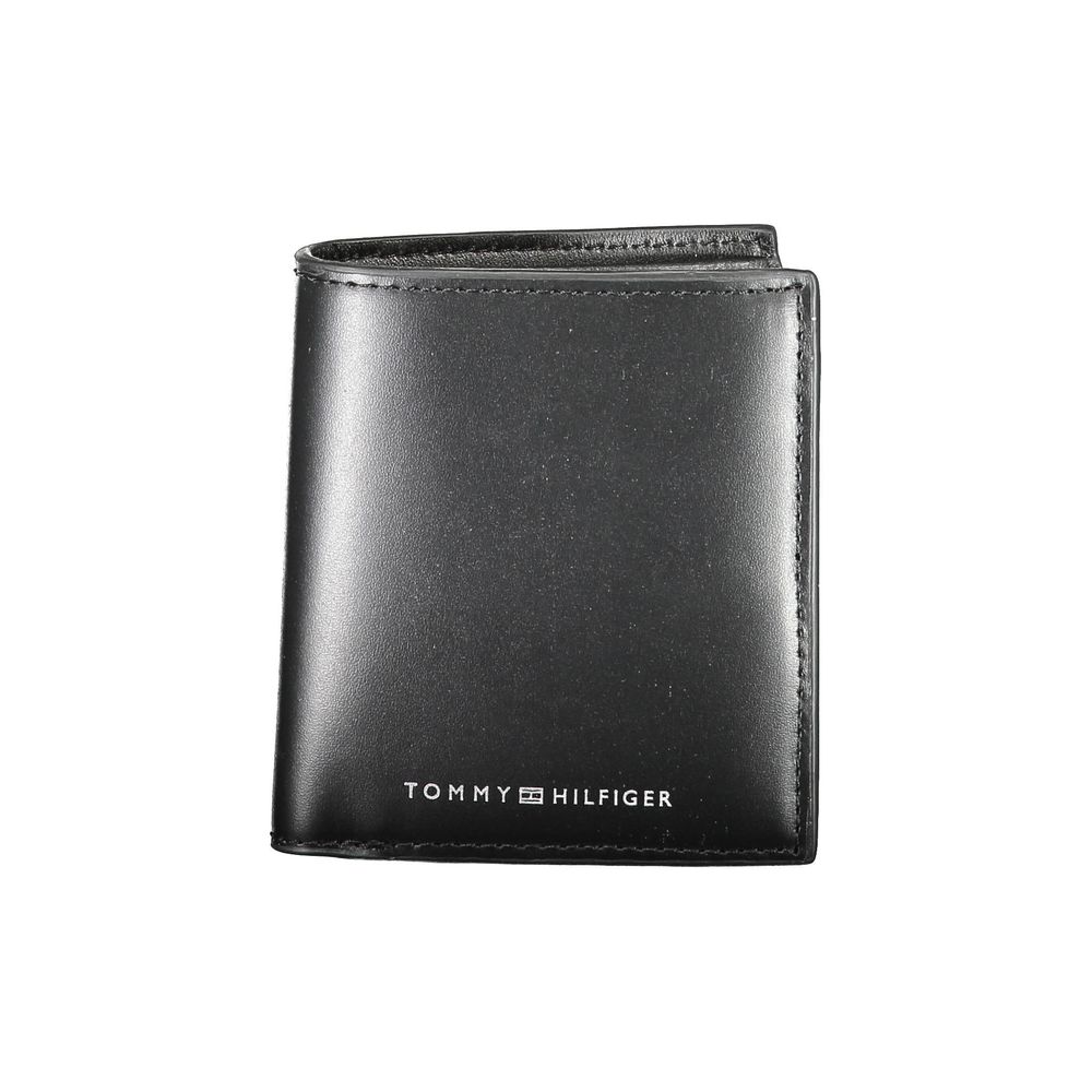 Tommy Hilfiger Schwarzes Leder Herren Portemonnaie