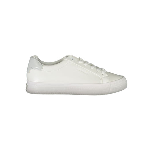 Calvin Klein Elegante weiße Sneakers mit kontrastierender Verzierung