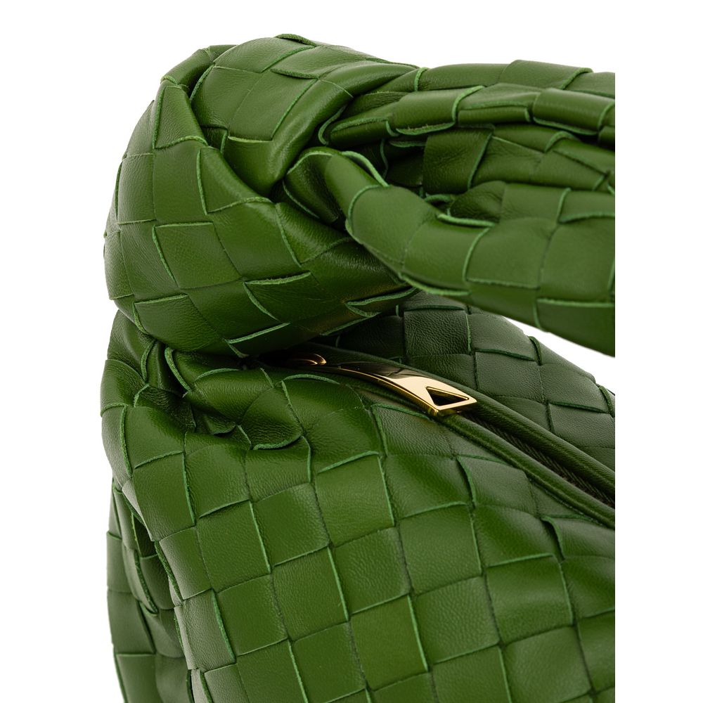 Bottega Veneta Grüne Lederhandtasche