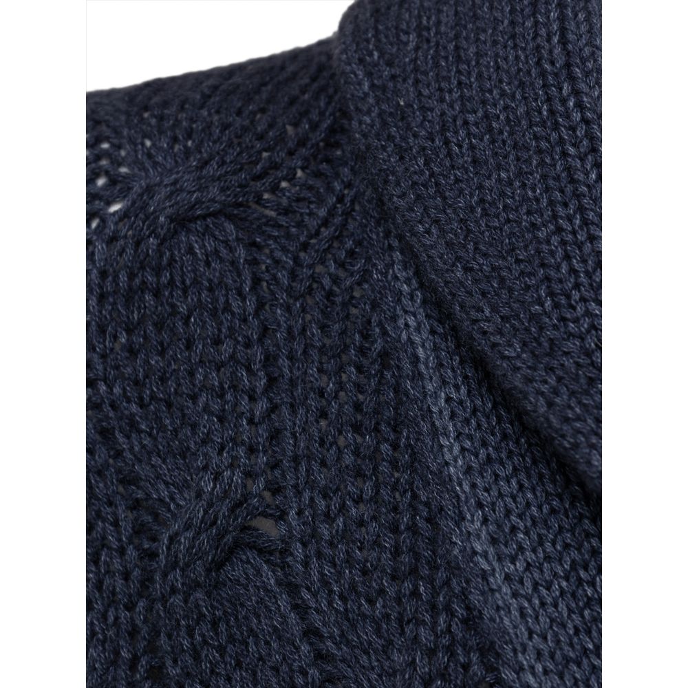 Cruciani Blaue Cashemere Strickjacke