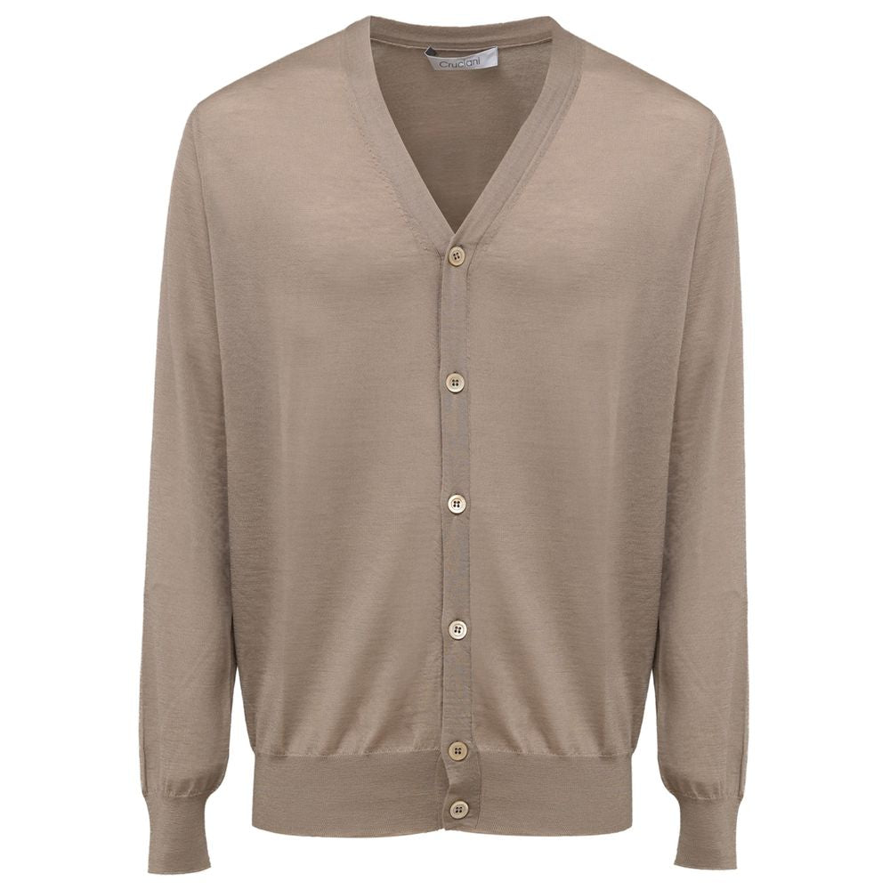 Cruciani Beige Kaschmir-Strickjacke