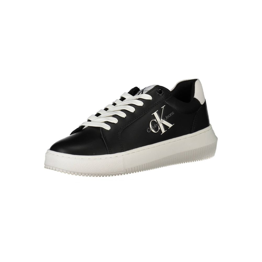 Calvin Klein Schwarzes Leder Damen Sneaker