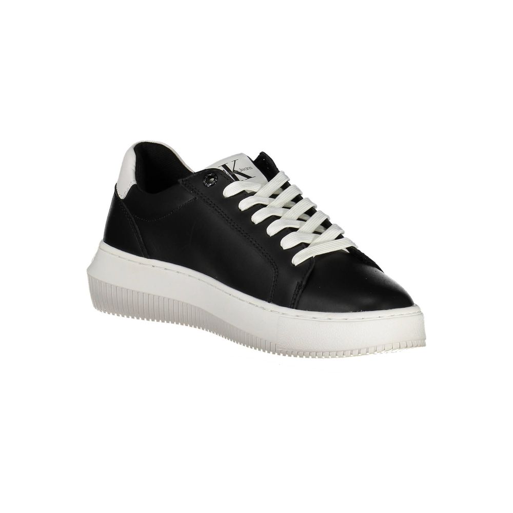 Calvin Klein Schwarzes Leder Damen Sneaker