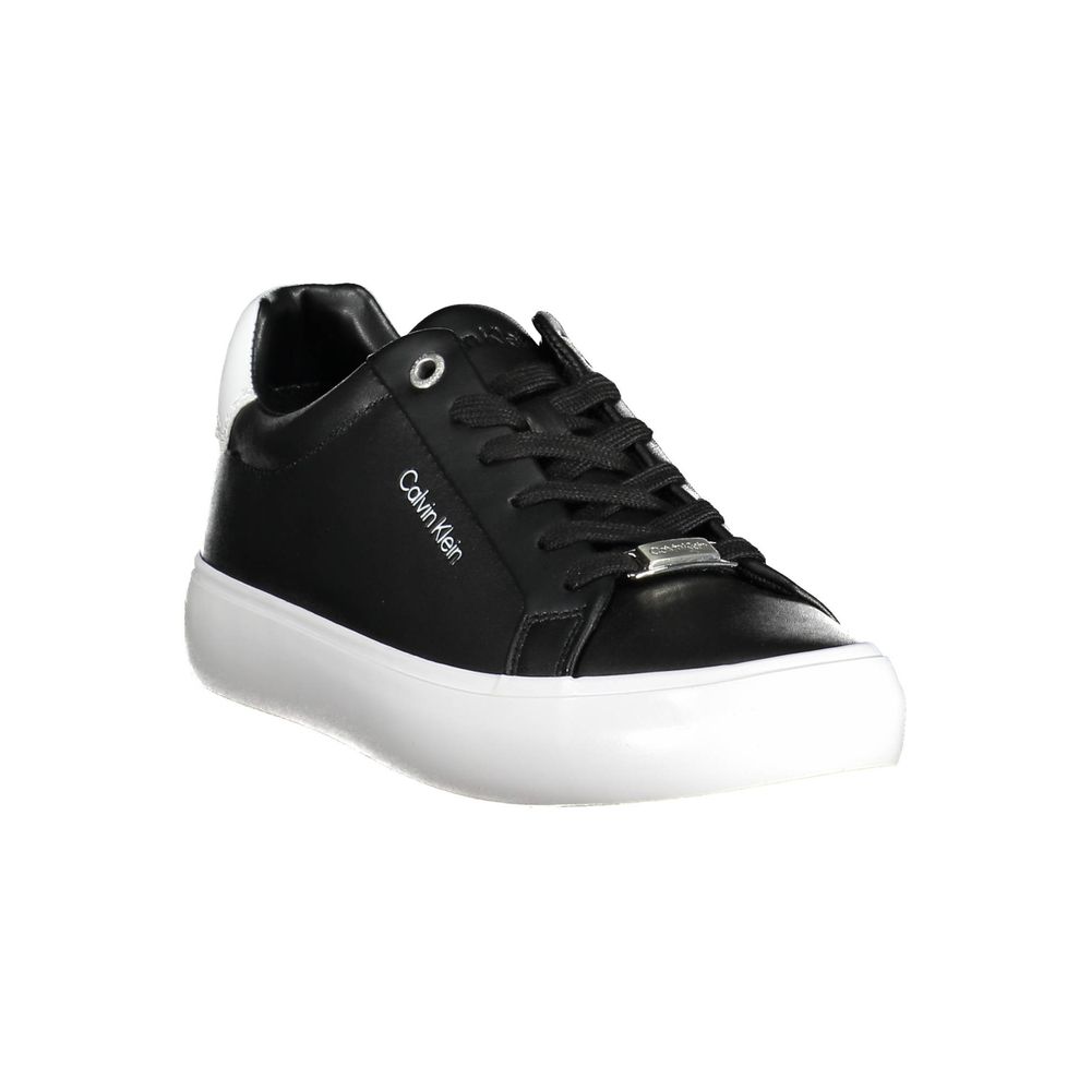 Calvin Klein Schwarzes Leder Damen Sneaker