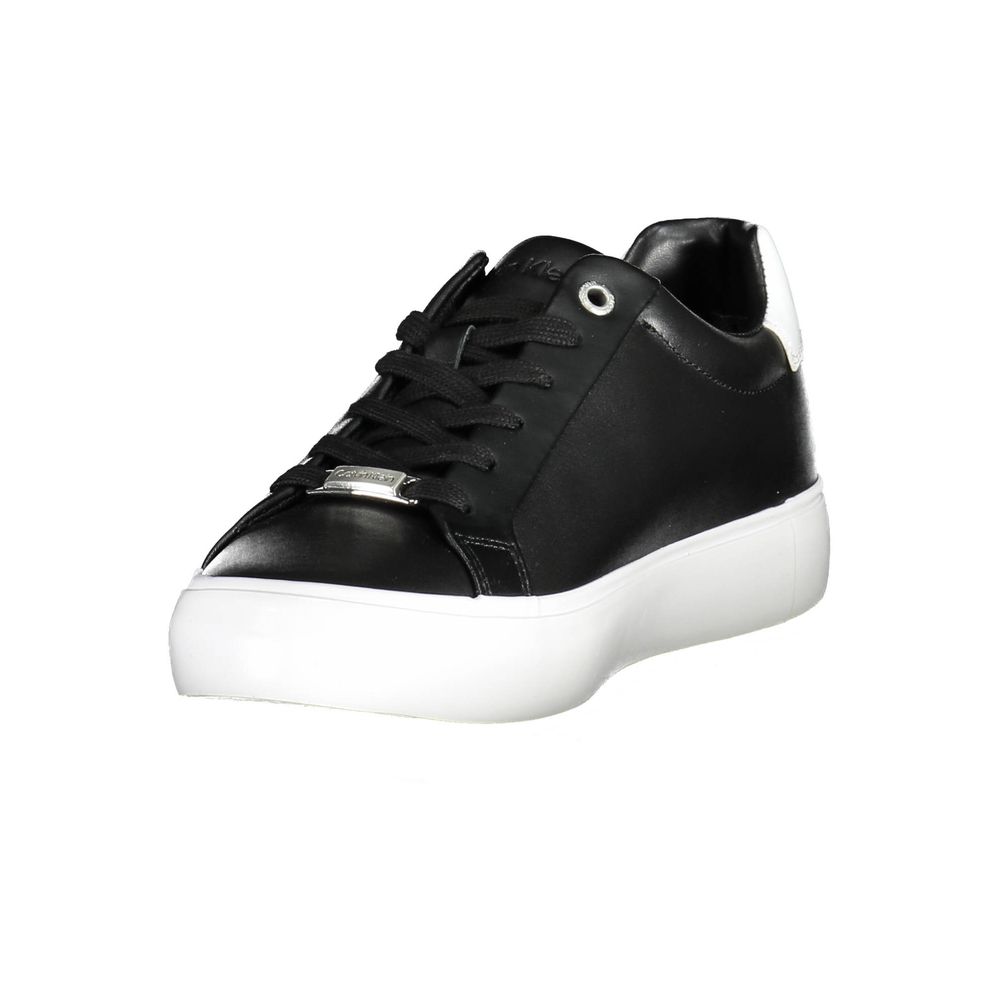 Calvin Klein Schwarzes Leder Damen Sneaker