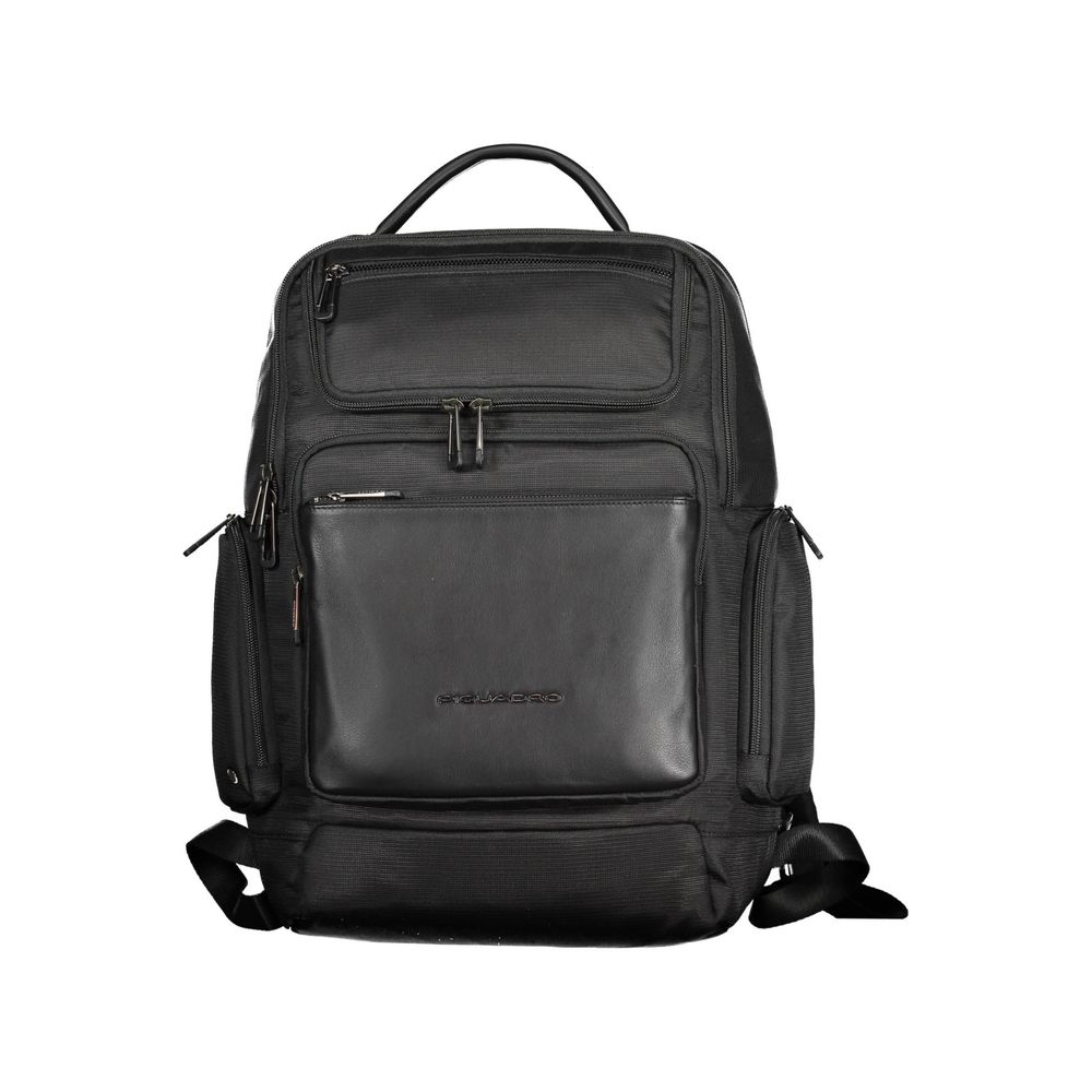 Piquadro Schwarzer RPET Herren-Rucksack