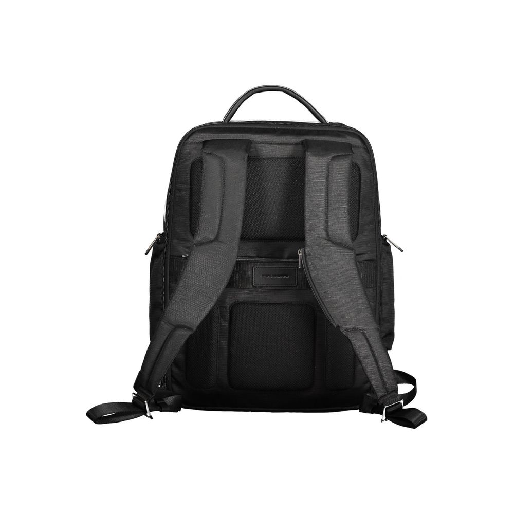 Piquadro Schwarzer RPET Herren-Rucksack