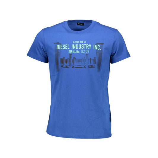 Diesel Blau Baumwolle Männer T-Shirt