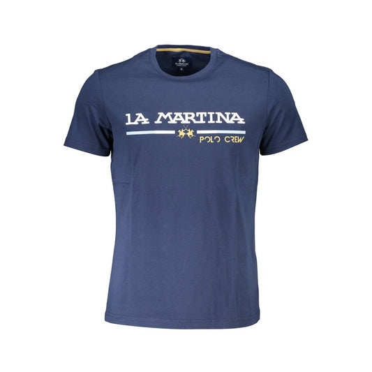 La Martina Blau Baumwolle Männer T-Shirt