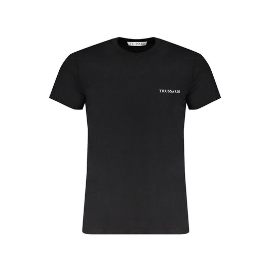 Trussardi Schwarzes T-Shirt aus Baumwolle