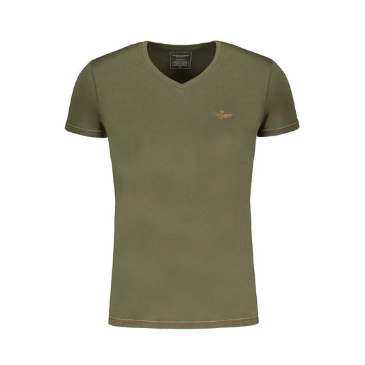 Aeronautica Militare T-Shirt aus grüner Baumwolle