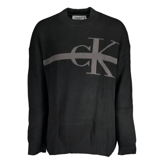 Calvin Klein Schwarzer Baumwollpullover für Männer