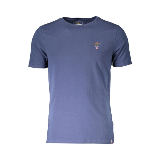 Aeronautica Militare T-Shirt aus blauer Baumwolle