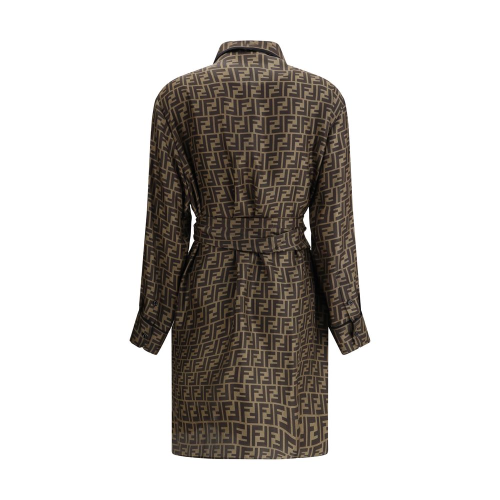 Fendi FF Muster Shirt Kleid