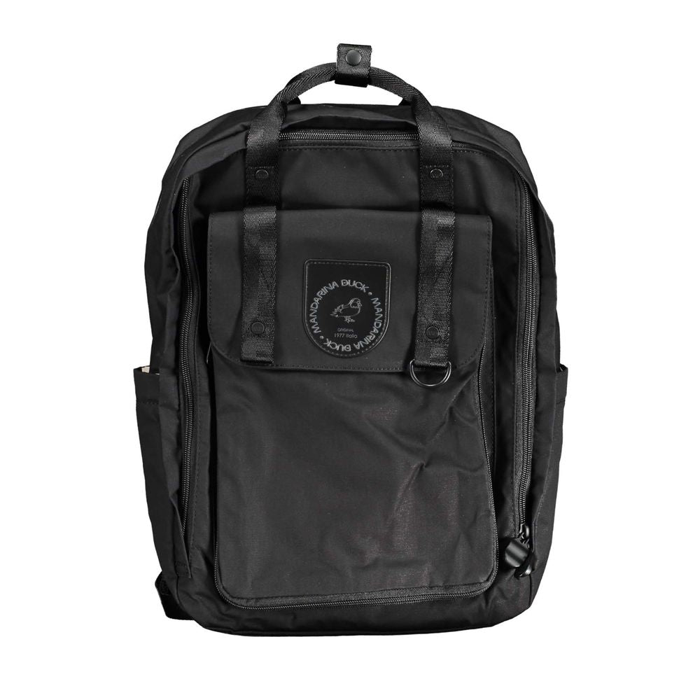 Mandarina Duck Schwarzer Baumwollrucksack