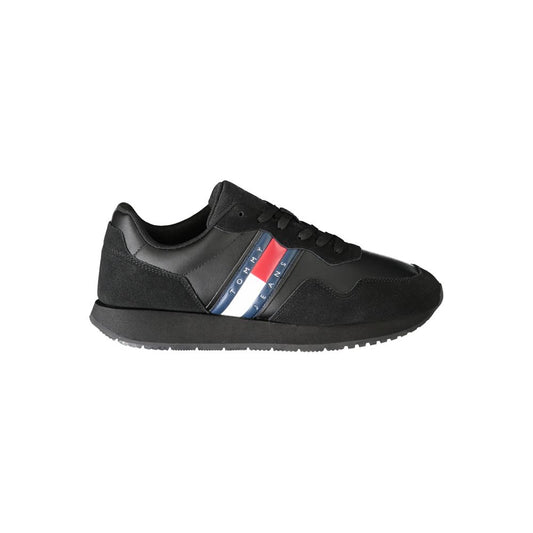 Tommy Hilfiger Schwarzes Leder Herren Sneaker