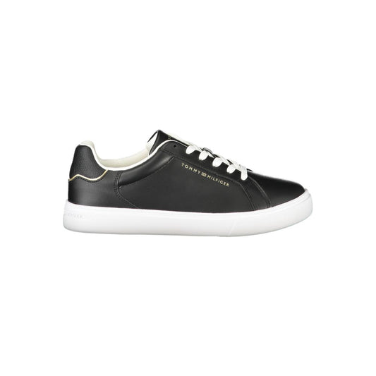 Tommy Hilfiger Schwarzes Leder Damen Sneaker