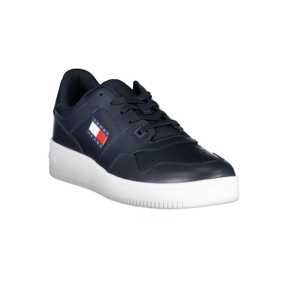 Tommy Hilfiger Blaue Kontrast-Sneakers mit Logo-Detail