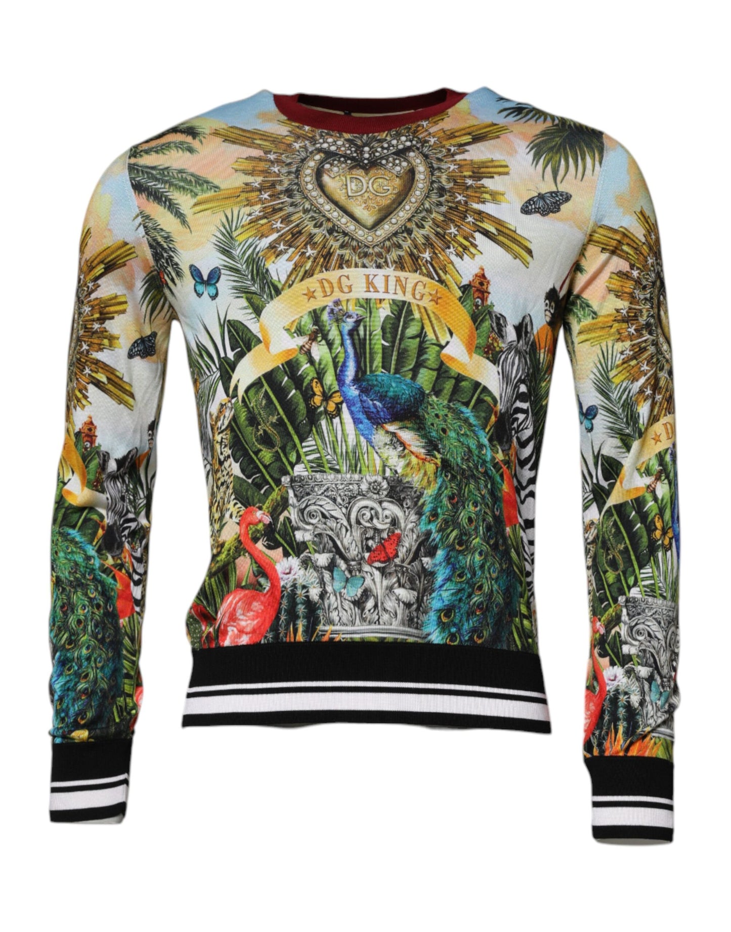 Dolce & Gabbana Multicolor Dschungel DG King Pullover Pullover