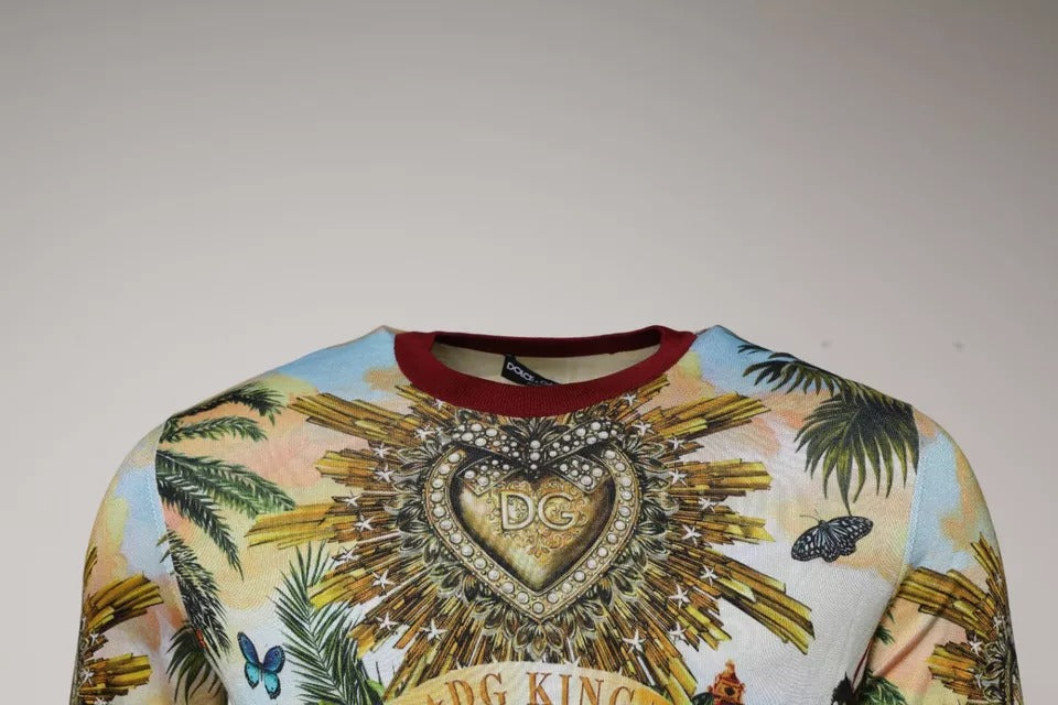 Dolce & Gabbana Multicolor Dschungel DG King Pullover Pullover