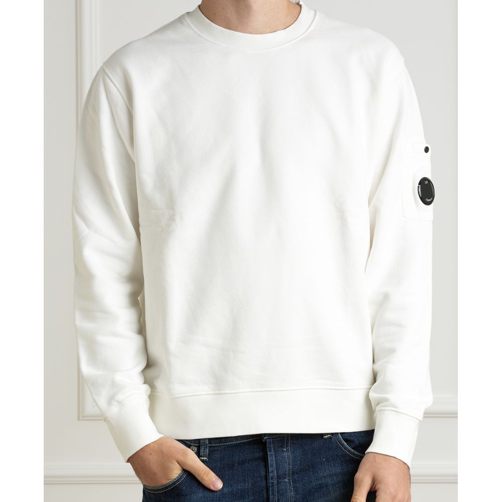 C.P. Company Weißer Baumwollpullover