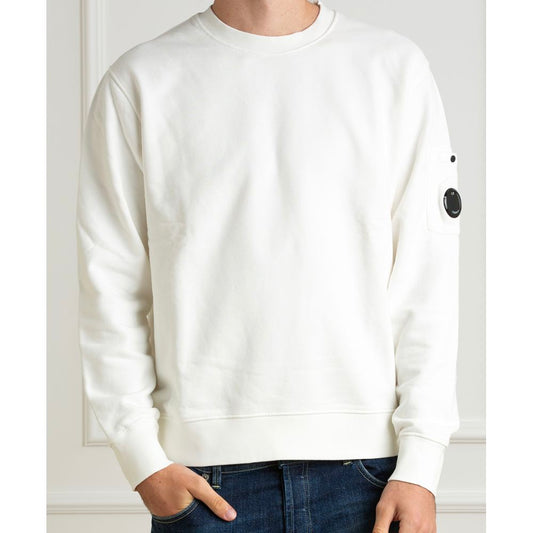 C.P. Company Weißer Baumwollpullover