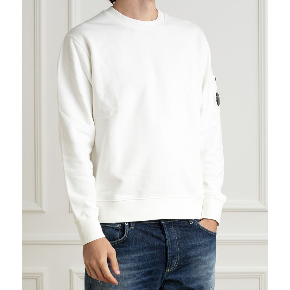 C.P. Company Weißer Baumwollpullover