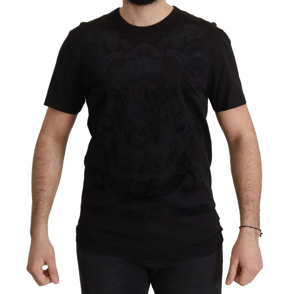 Dolce & Gabbana Schwarzes T-Shirt aus Baumwolle