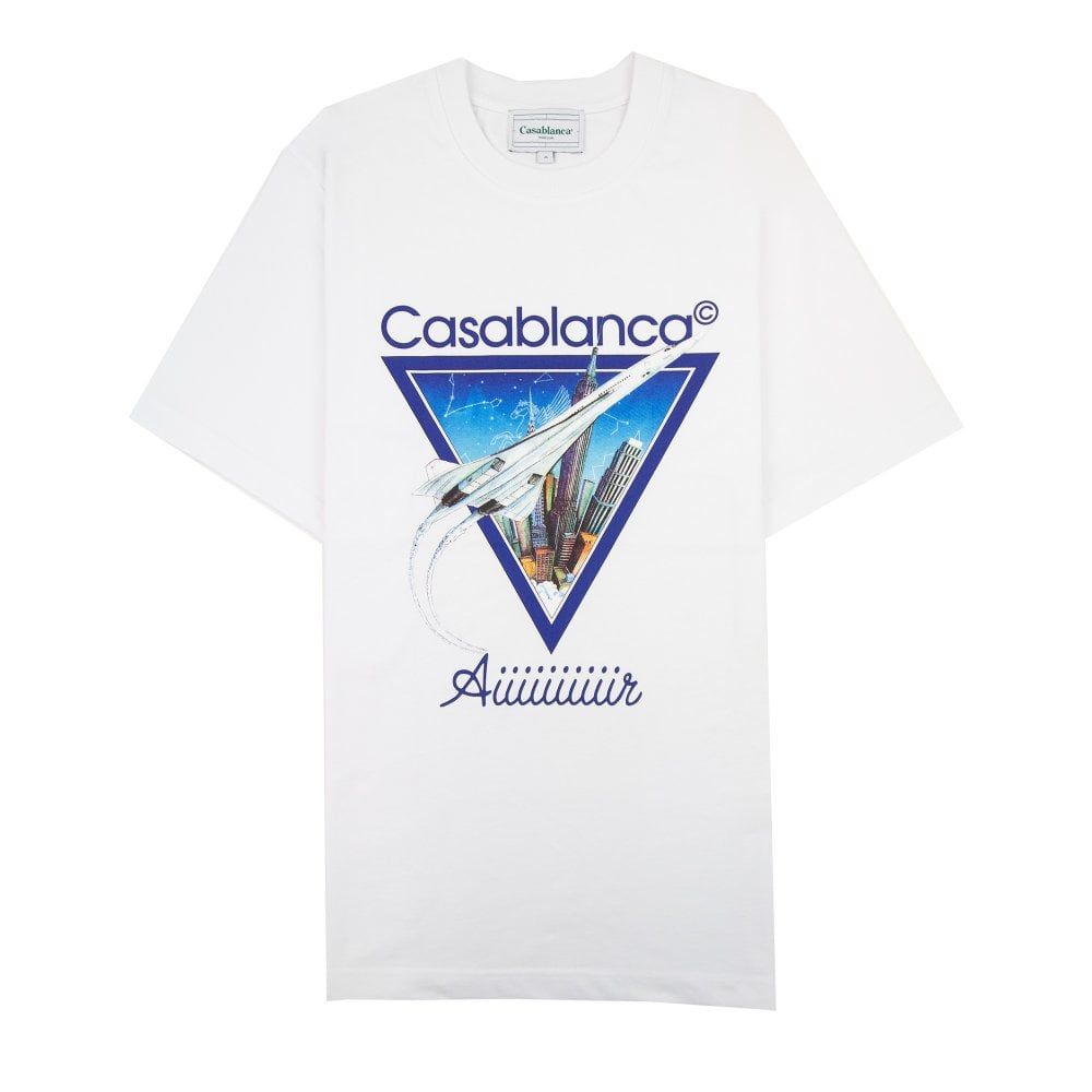 Casablanca T-Shirt aus weißer Baumwolle